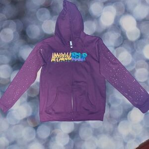 Stoned zipper hoodies